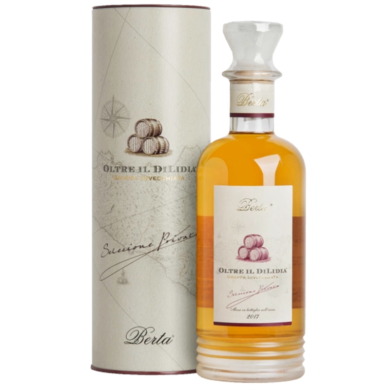 Grappa Invecchiata Oltre Il DiLidia Mito delle ore 0,7L 43° cofanetto metallo Berta