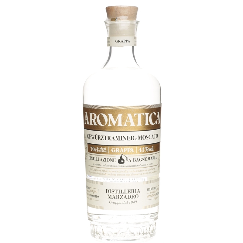 Bivitigno Grappa Aromatica cl 70 41% Marzadro Gewurztraminer Moscato