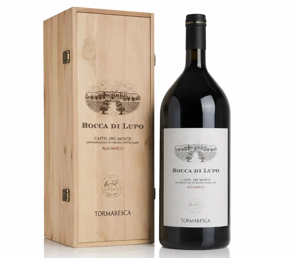 [02955] Aglianico Castel del Monte Biologico Bocca di Lupo 2020 Jeroboam 3 Litri Tormaresca Antinori