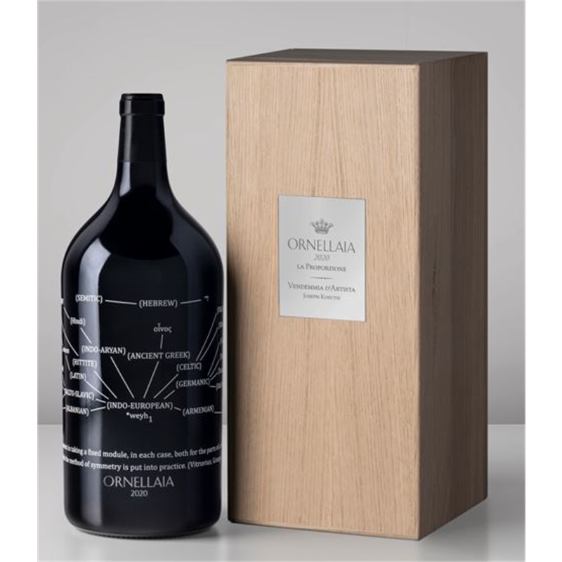 Bolgheri Superiore DOC Ornellaia Vendemmia D'Artista LA PROPORZIONE 2020 Joseph Kosuth Jeroboam 3 Litri Ornellaia