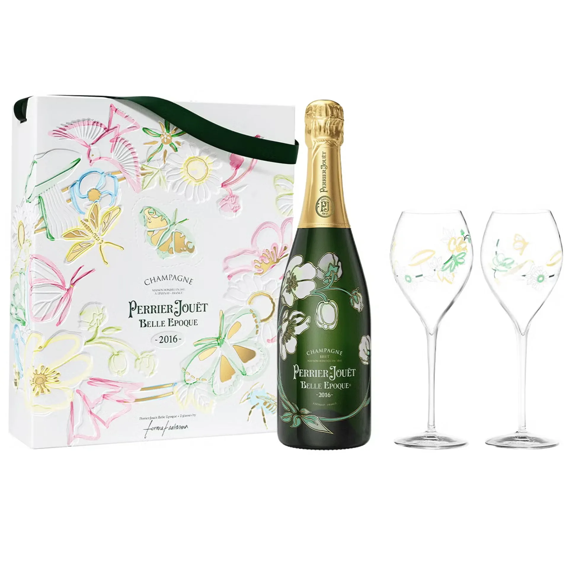[02944] Champagne Belle Epoque 2016 Perrier Jouet Con Confezione e 2 Calici