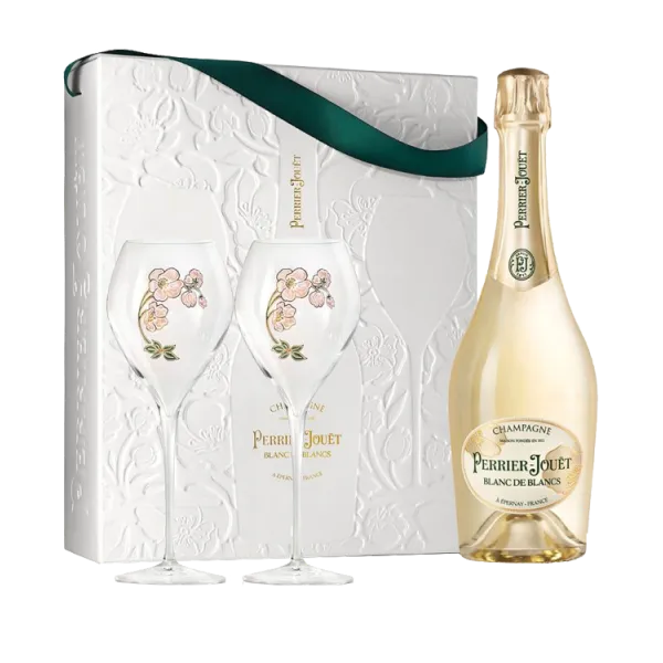 [02943] Champagne Blanc De Blancs Brut Perrier Jouet Con Confezione e 2 Calici