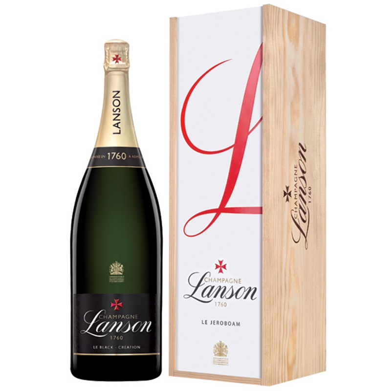 [02606] Champagne Le Black Creation Brut Jeroboam 3 Litri Lanson con Cofanetto Legno