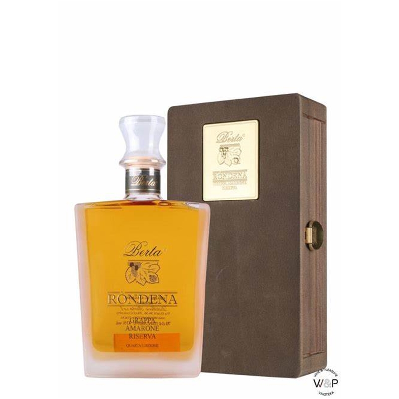 Grappa Amarone Riserva Rondena 5 Edizione 0,7L 43° cofanetto Legno Berta