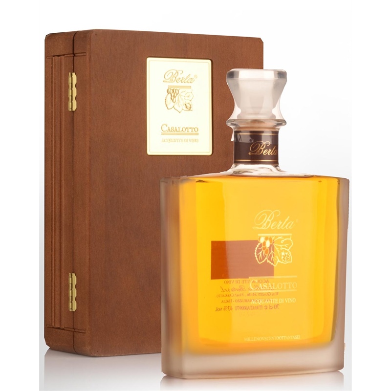 Grappa Casalotto 1990 0,7L 43° cofanetto Legno Berta