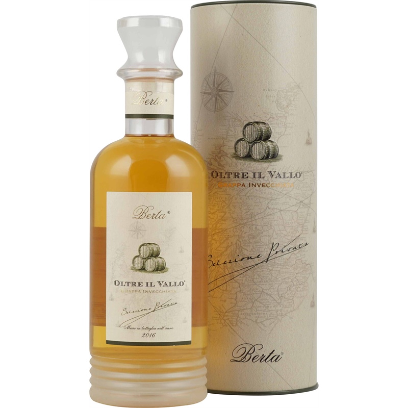 Grappa Invecchiata Oltre Il Vallo 0,7L 43° cofanetto metallo Berta