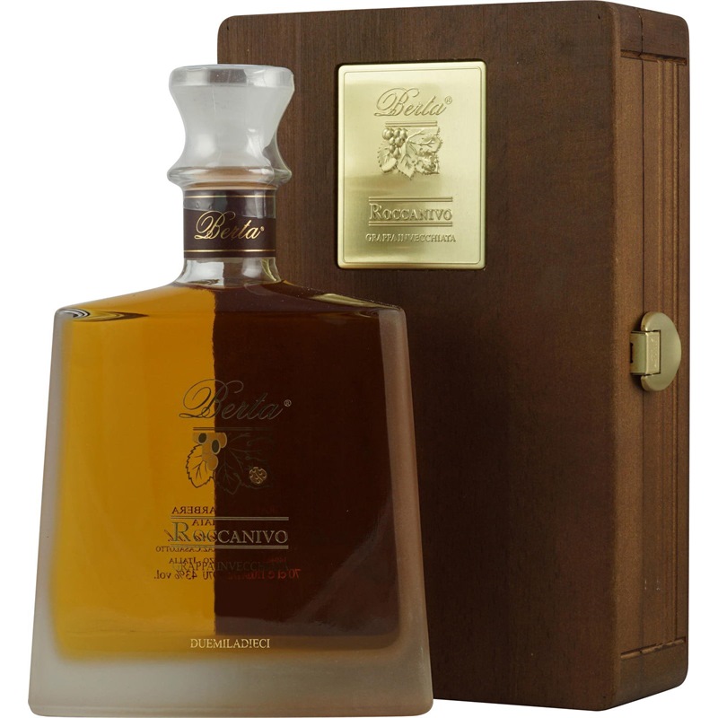 Grappa Invecchiata Roccanivo 2016 0,7L 43° cofanetto Legno Berta