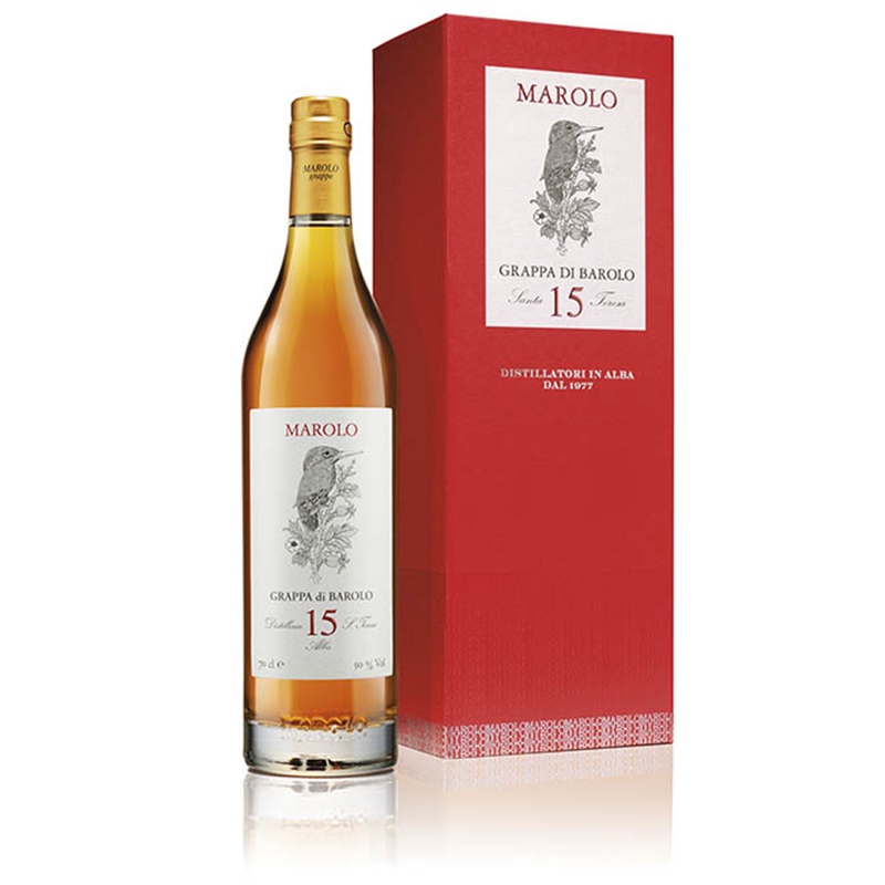 Grappa di Barolo 15 Anni 0,7L 50° cofanetto Cartone Marolo