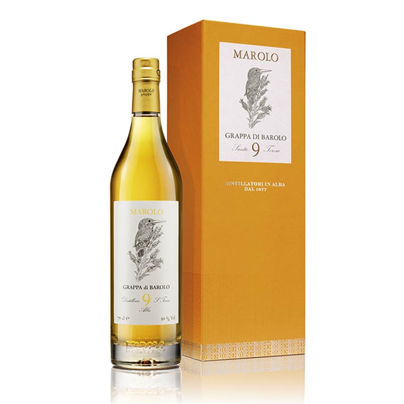 Grappa di Barolo 9 Anni 0,7L 50° cofanetto Cartone Marolo