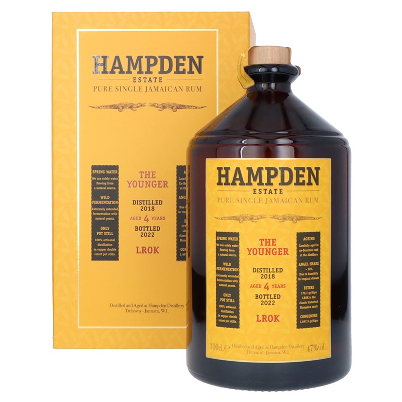 Pure Single Rum LROK 2018 The Younger 3L 47% Hampden Estate